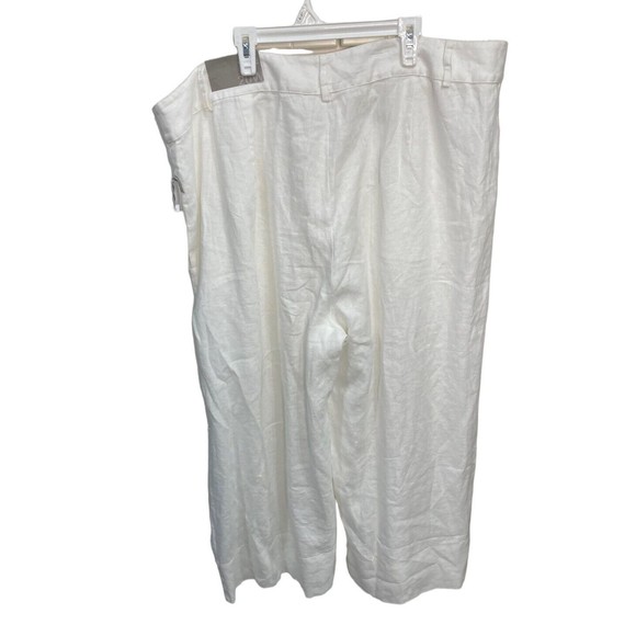 Soft Surrounding Nabi Cropped Pant 100% Linen Size‎ 20W White - Picture 2 of 4
